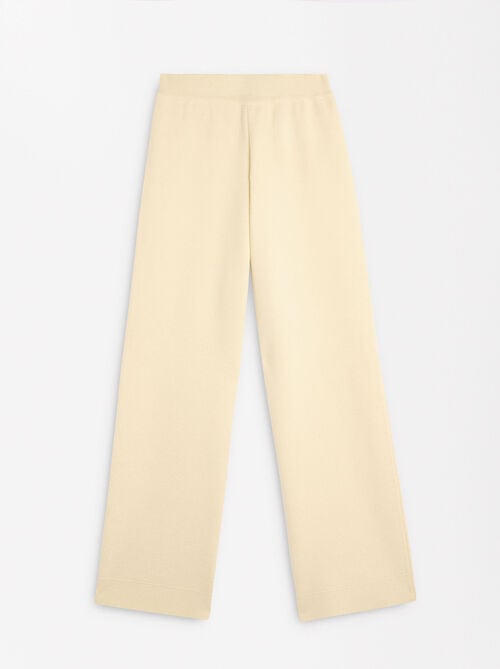 Trousers with wool and elastic waistband