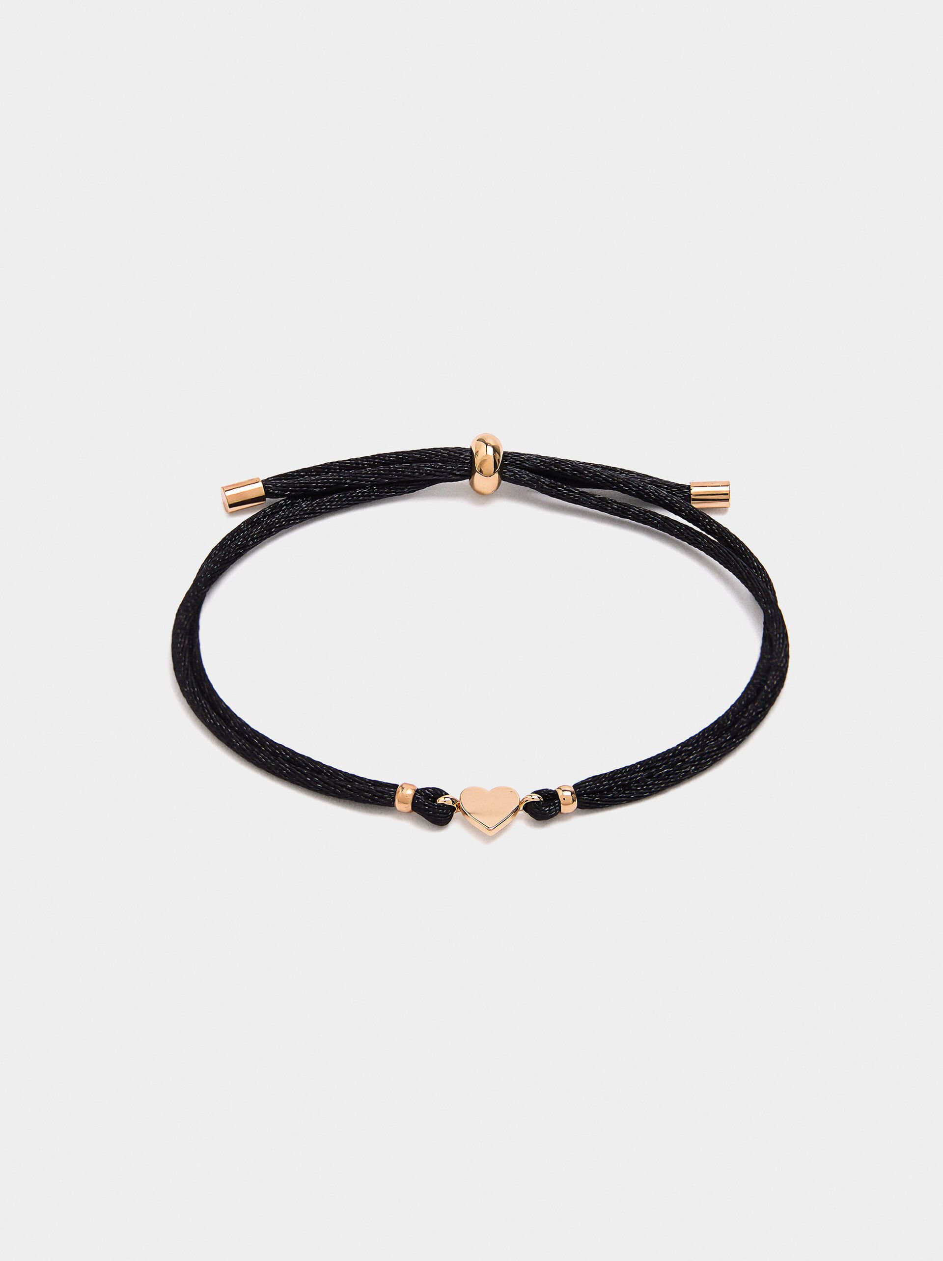 Adjustable bracelet with heart charm image number 0.0