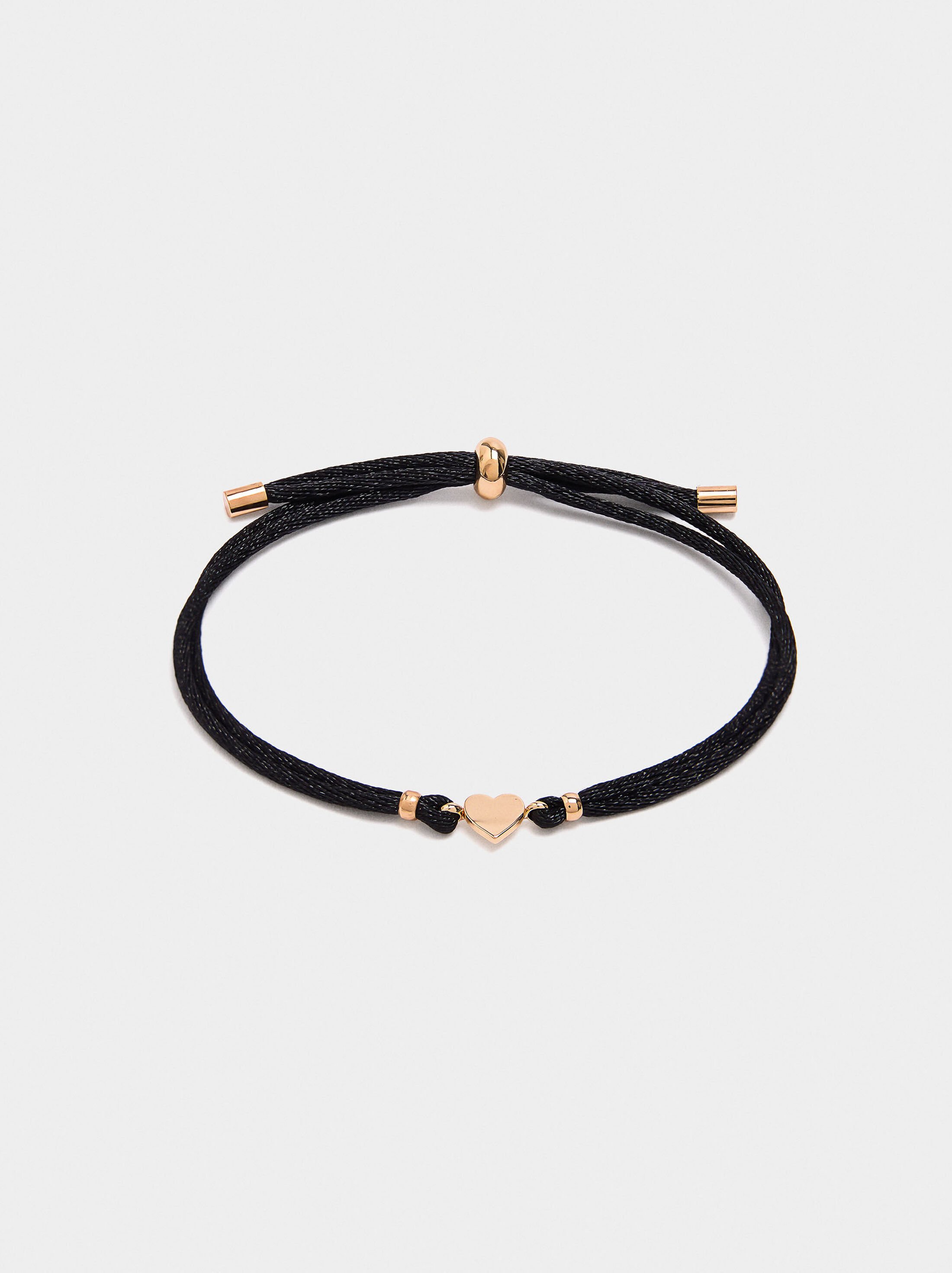 Polsera regulable amb charm cor image number 0.0