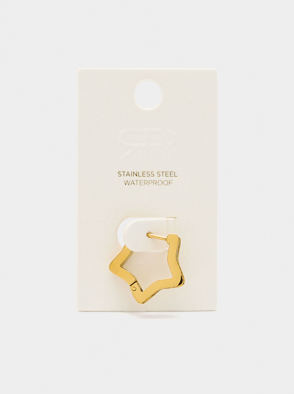 Brinco individual estrela - aço inoxidável