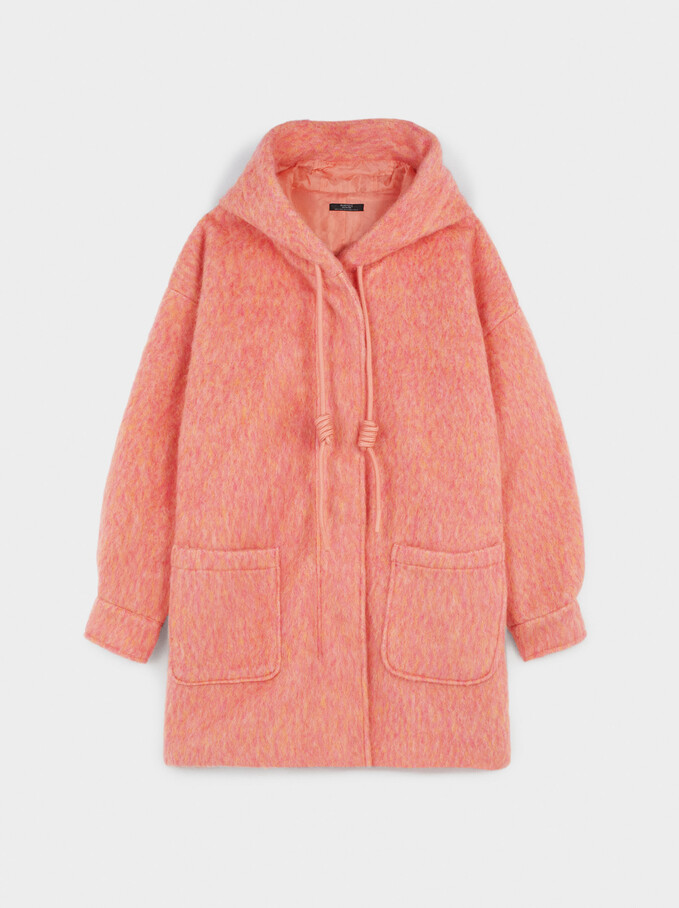 Wool Coat With Hood, Multicolor, hi-res