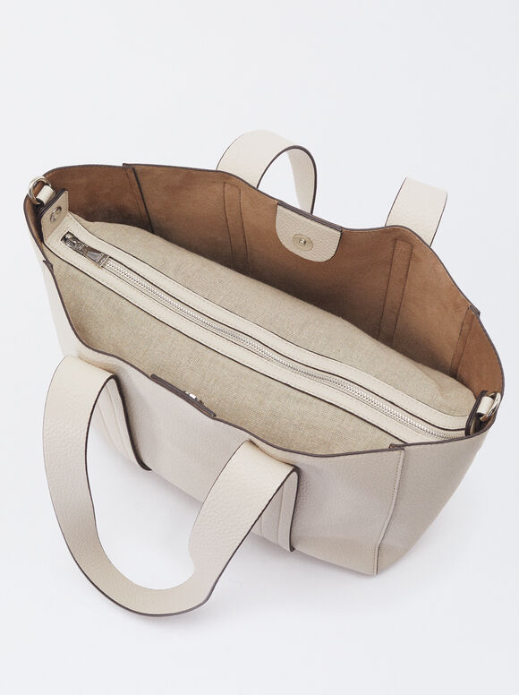 Personalized Everyday Tote Bag , Ecru, hi-res