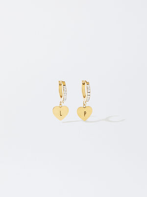 Online Exclusive - Stainless Steel Earrings With Zirconia image number 0.0