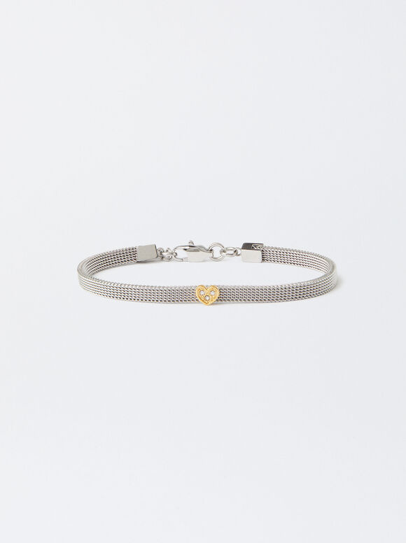 Sstainless Steel Heart Bracelet, Multicolor, hi-res