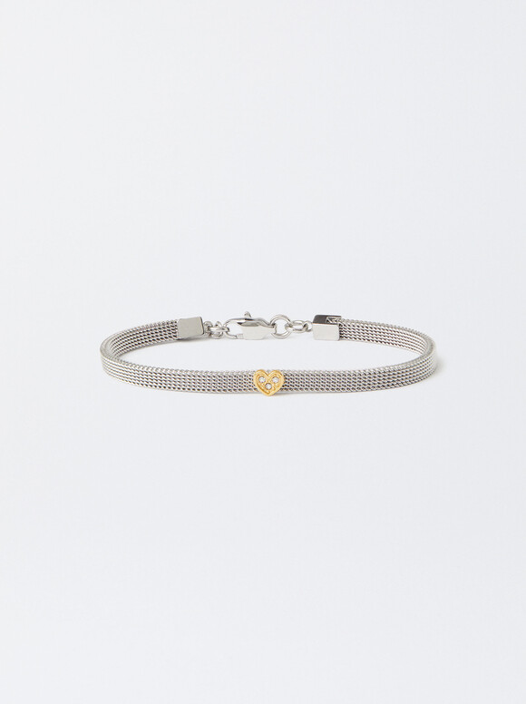 Sstainless Steel Heart Bracelet, Multicolor, hi-res