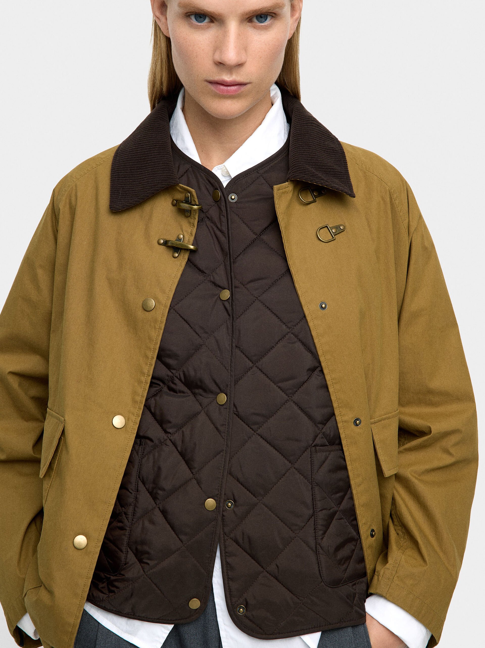 Cotton jacket with vest image number 1.0