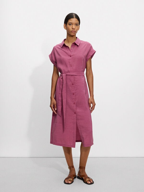 Shirt midi dress