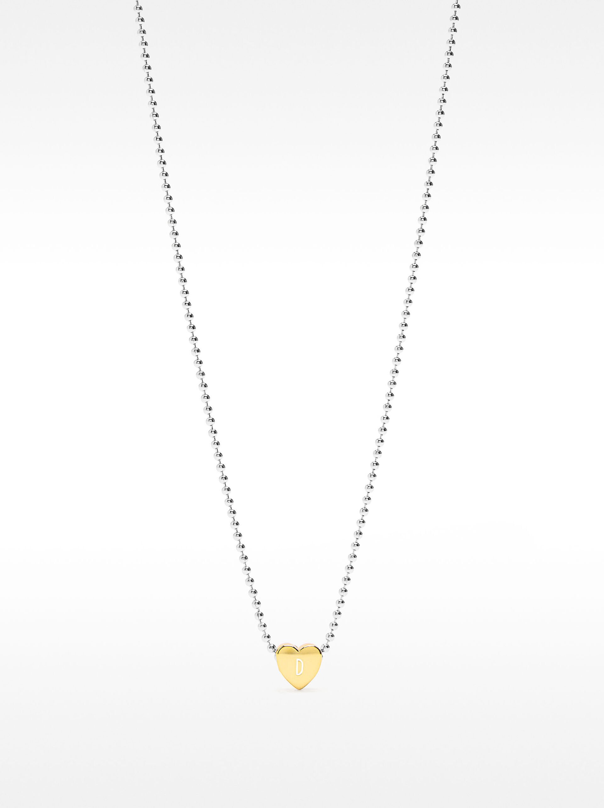 Short necklace with heart pendant – 925 sterling silver image number 0.0