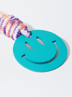 Happy Face Key Chain, Multicolor, hi-res