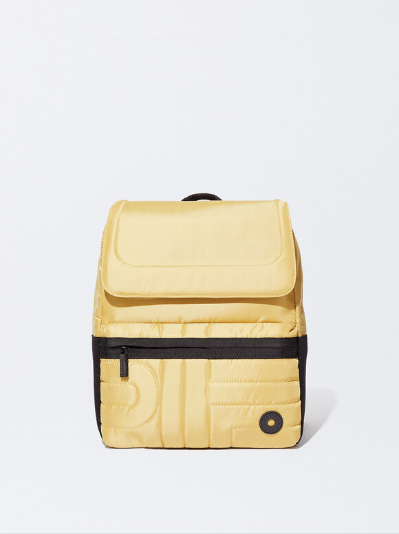 Nylon Backpack, Mustard, hi-res