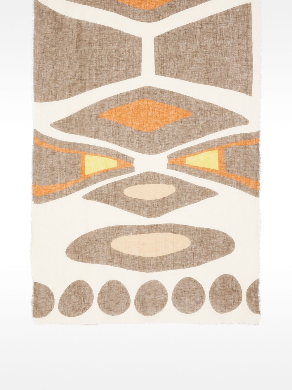 Printed scarf 100% linen