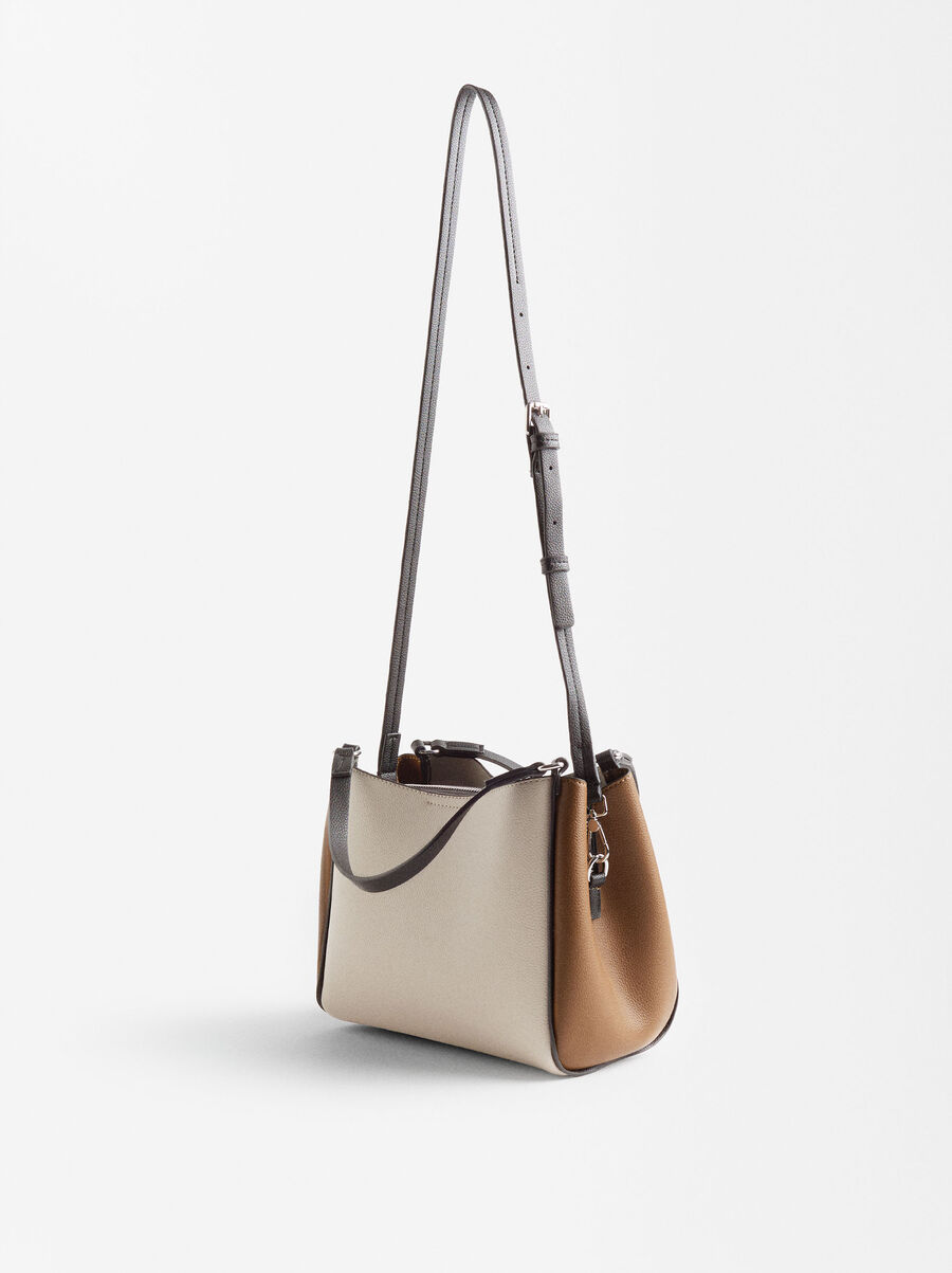 Color block tote bag
