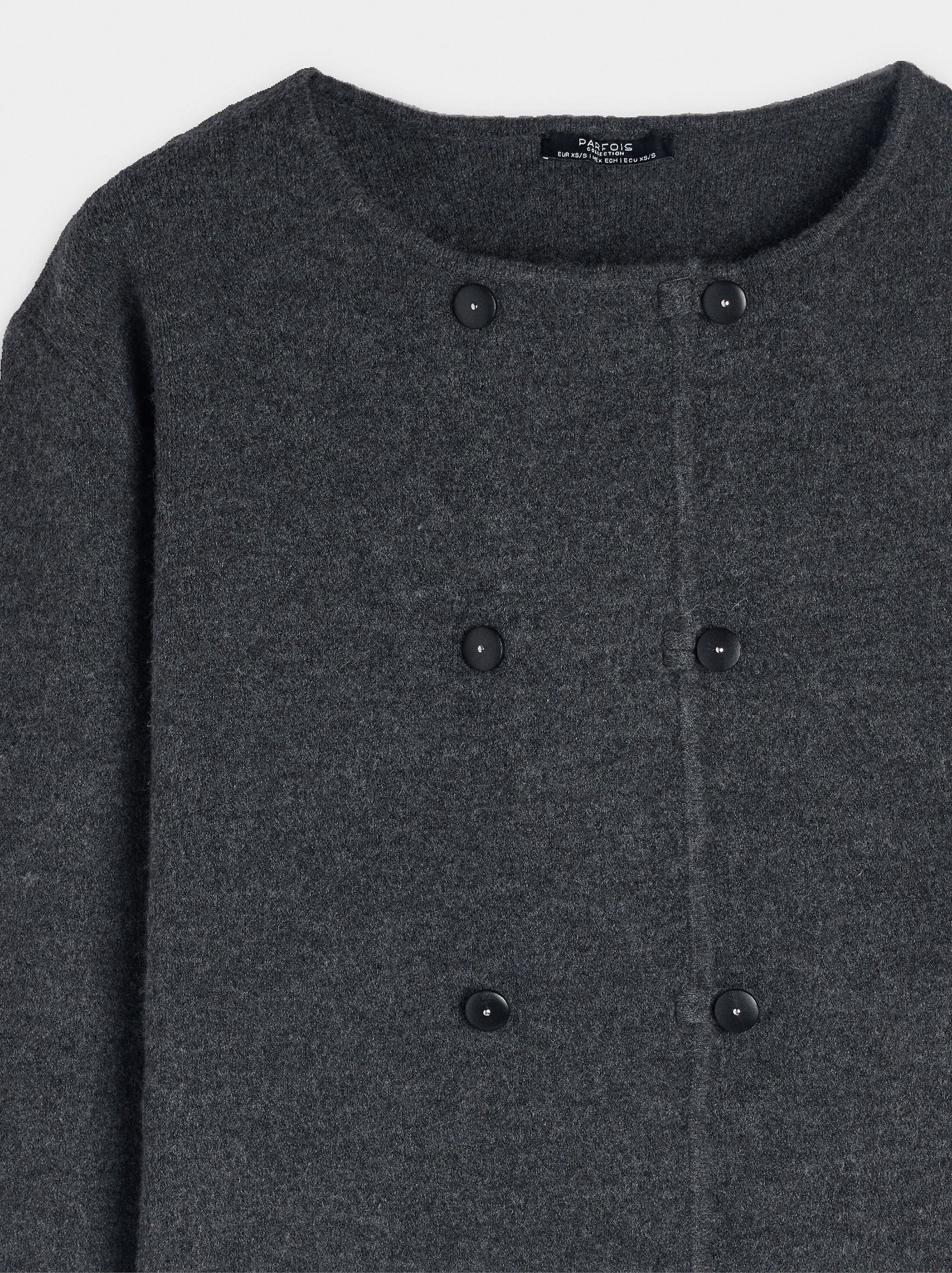 Knit cardigan with double buttons image number 6.0