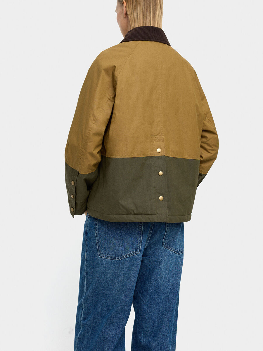 Chaqueta contraste de algodón