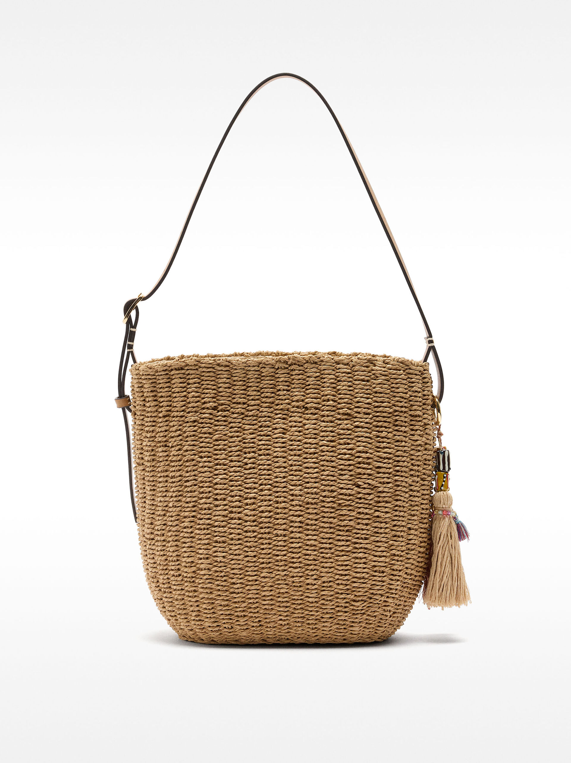 Borsa bucket effetto paglia image number 0.0