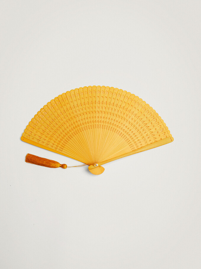 Perforated Fan, Yellow, hi-res