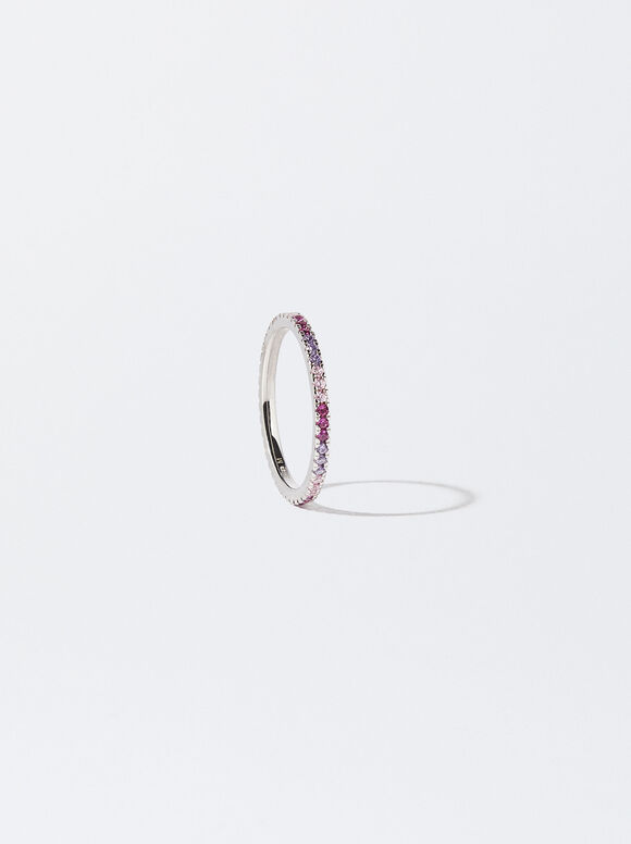 925 Ring With Zirconia - Bright Multicolor - Woman - - .com