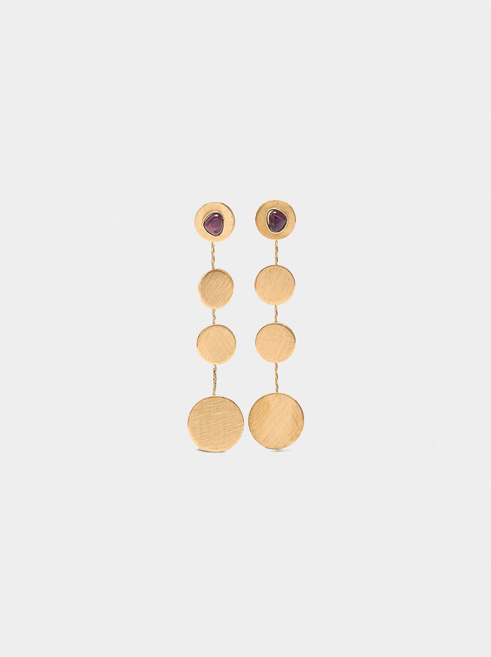 Long earrings with stones