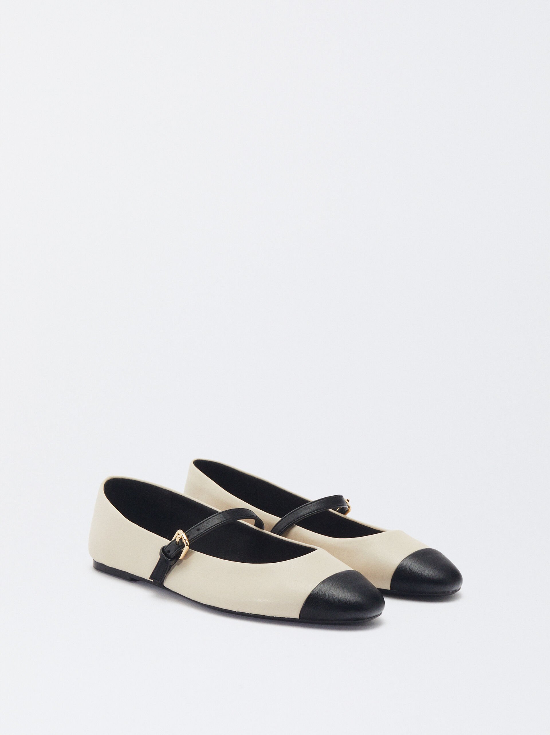 Bicolor Ballerinas With Buckle image number 2.0
