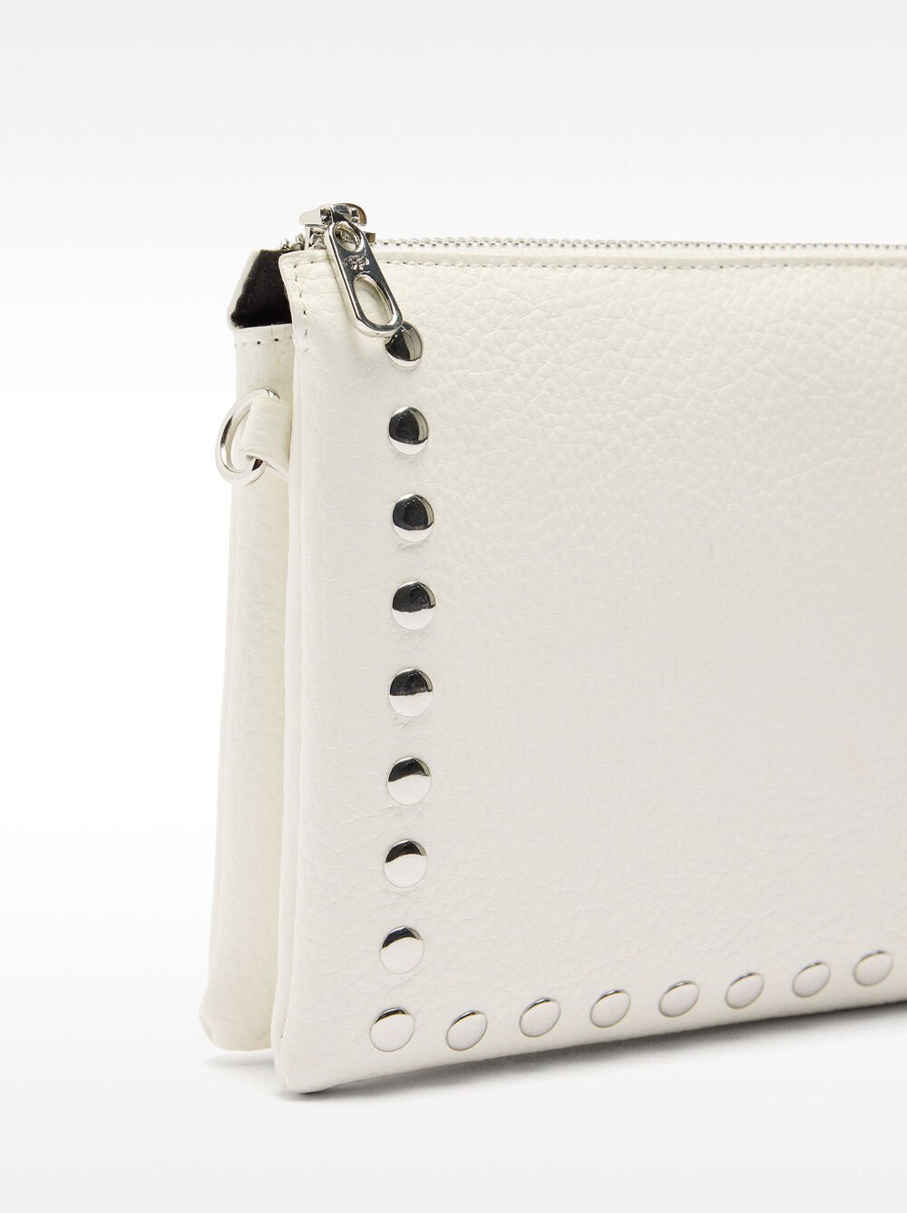 Double crossbody bag with studs