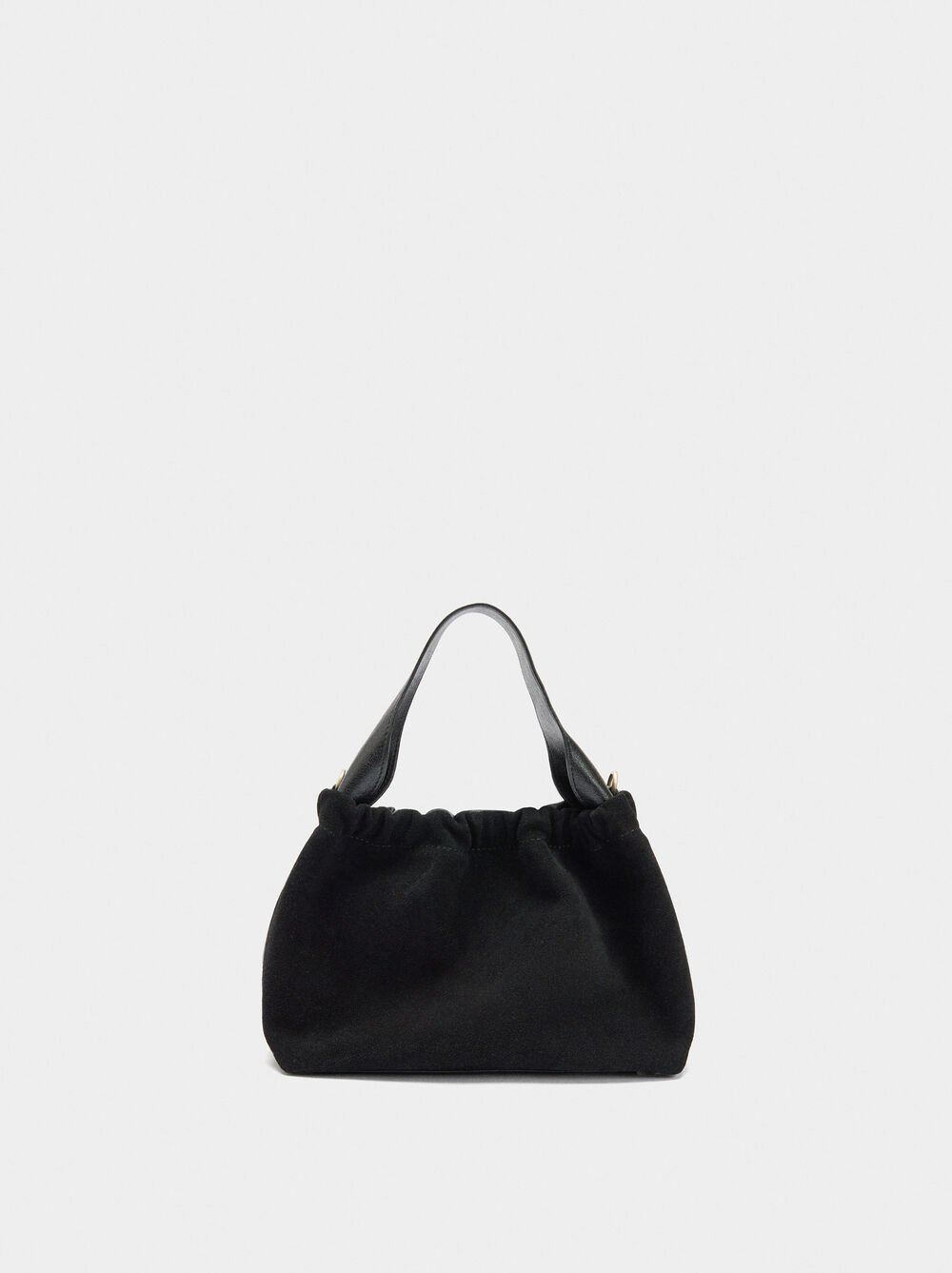 Crossbody bag with leather details