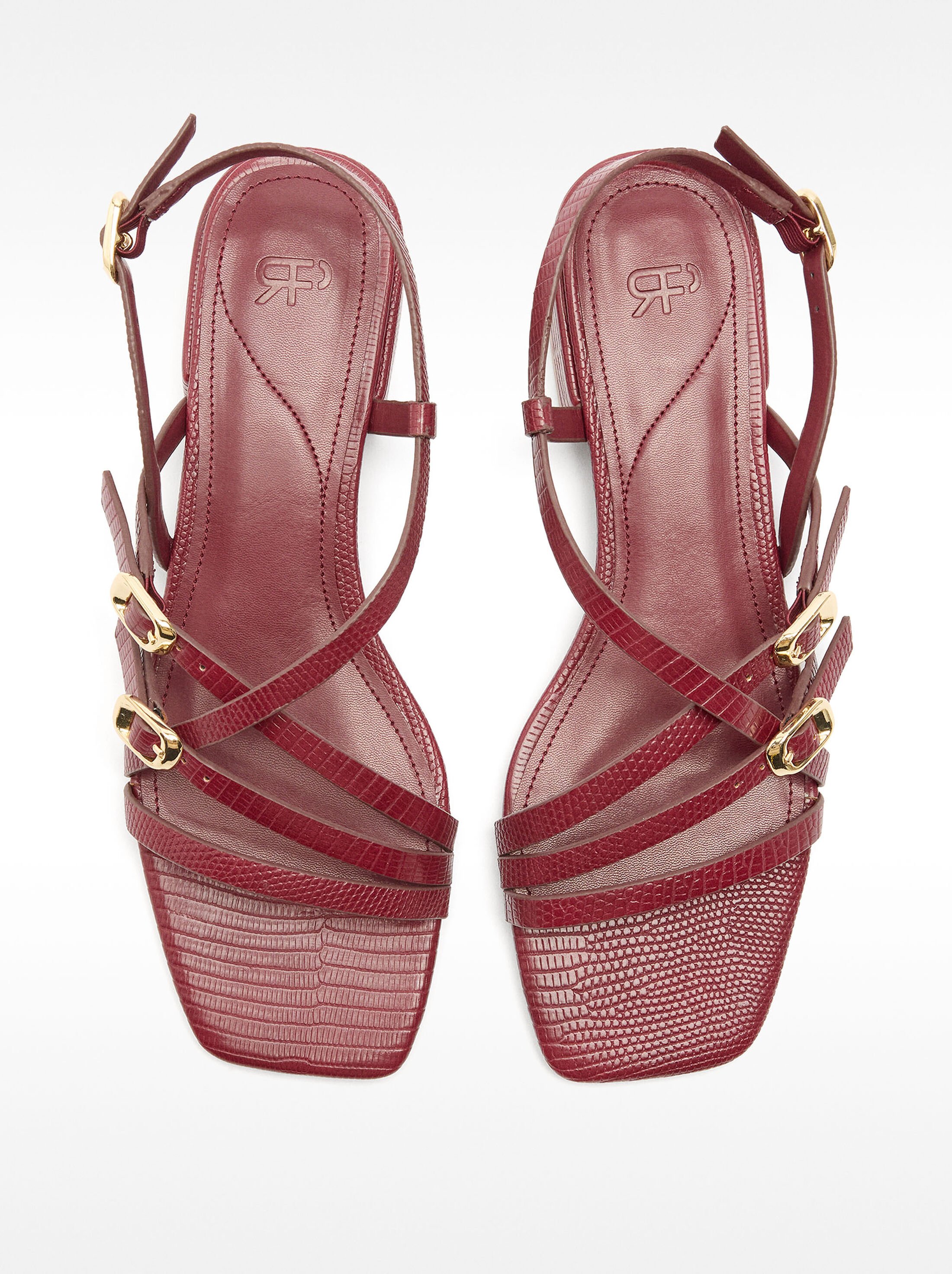 Sandals with animal-embossed straps image number 0.0