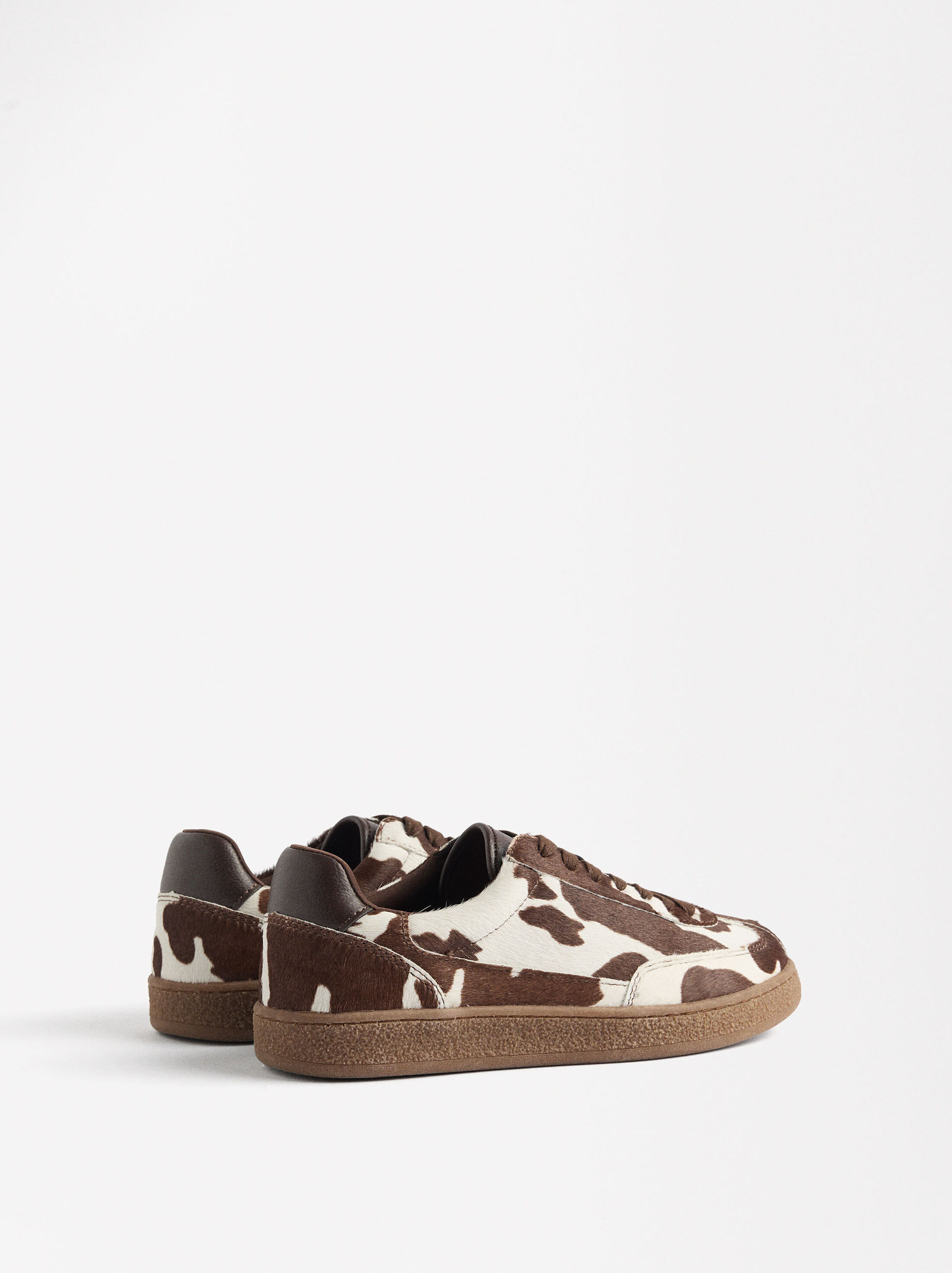 Animal print leather sneakers image number 4.0