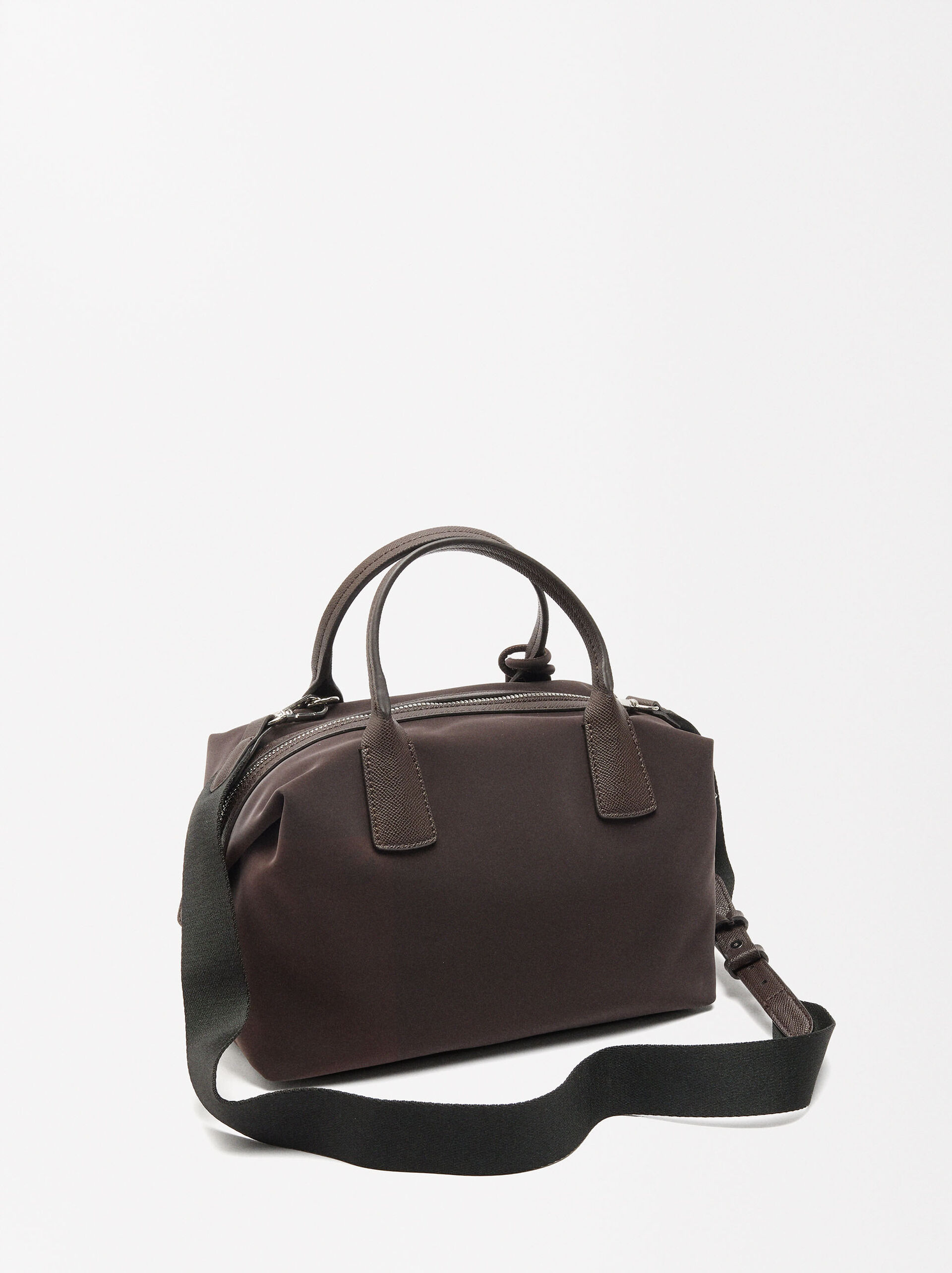 Soft texture tote bag with pendant image number 3.0