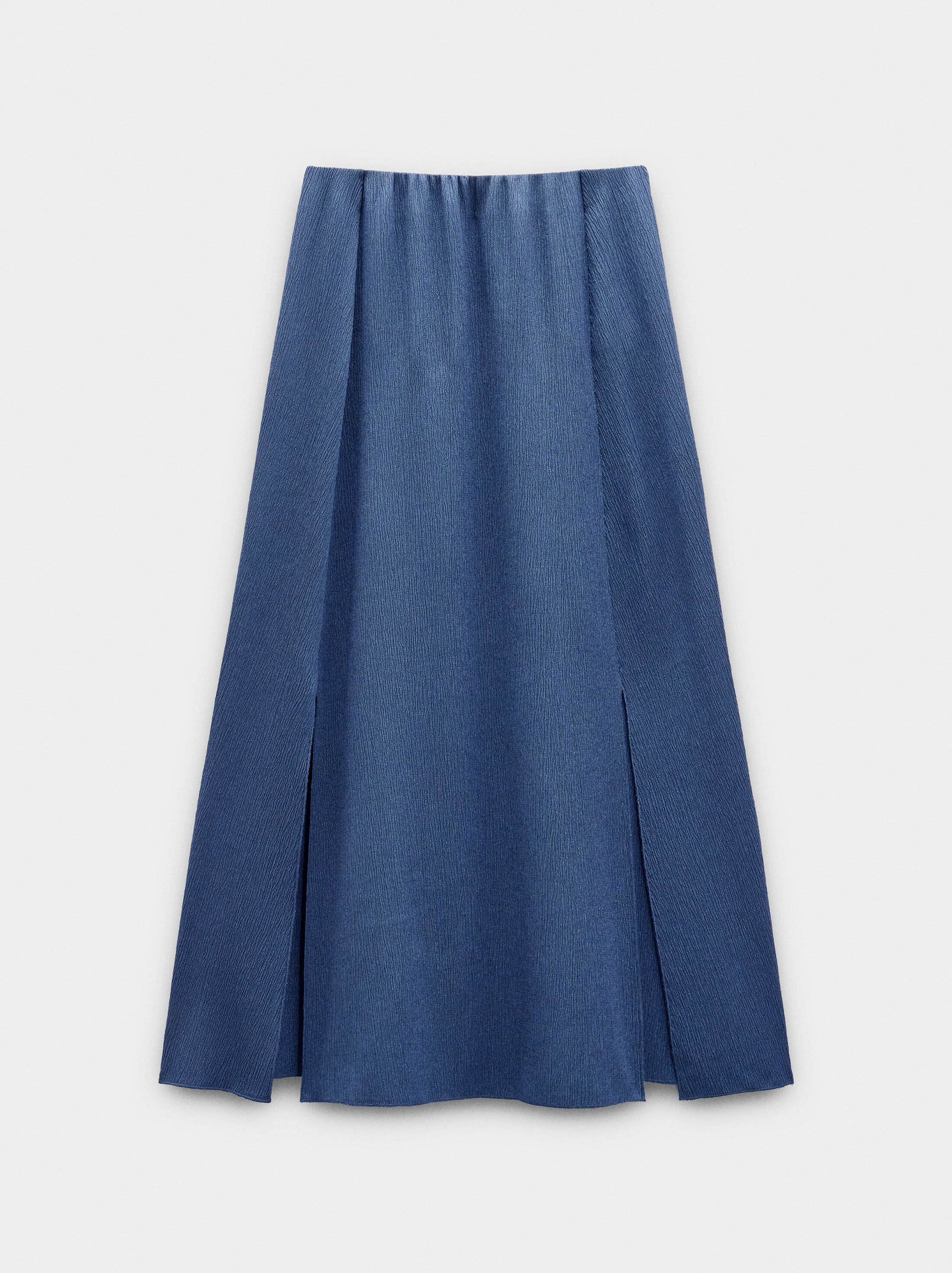 Long skirt with crinkled effect image number 4.0
