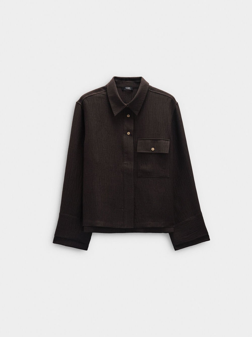 Fluide Bluse mit zerknittertem Effekt