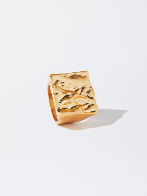 Golden Embossed Ring, Golden, hi-res