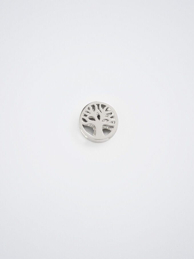 Stainless Steel Tree Of Life Charm, Silver, hi-res