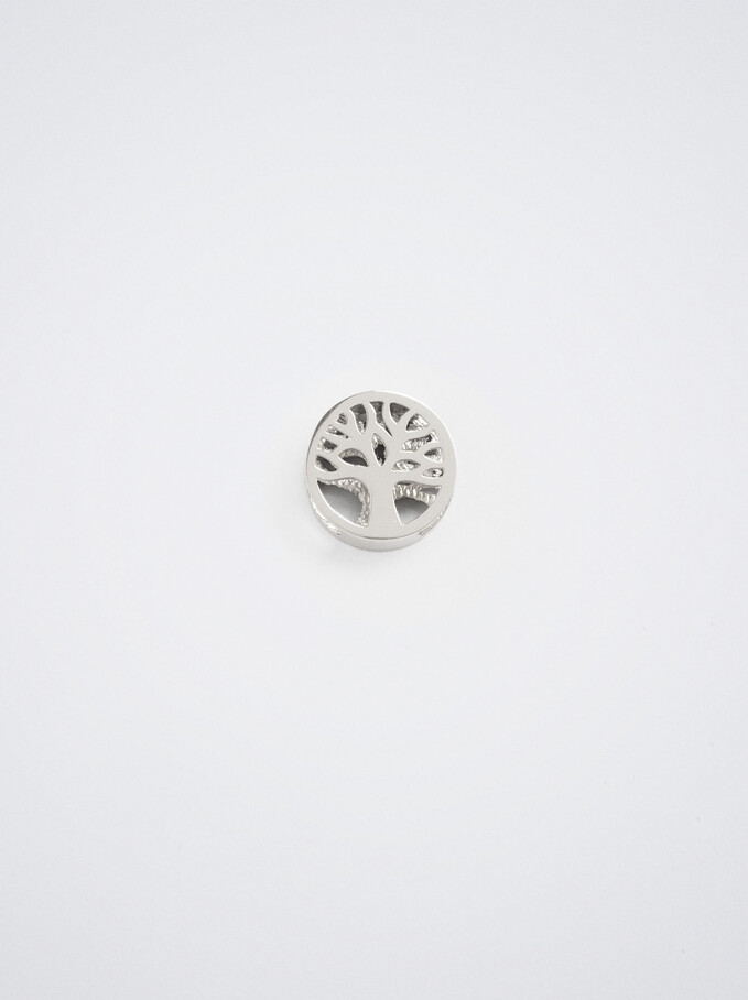 Stainless Steel Tree Of Life Charm, Silver, hi-res