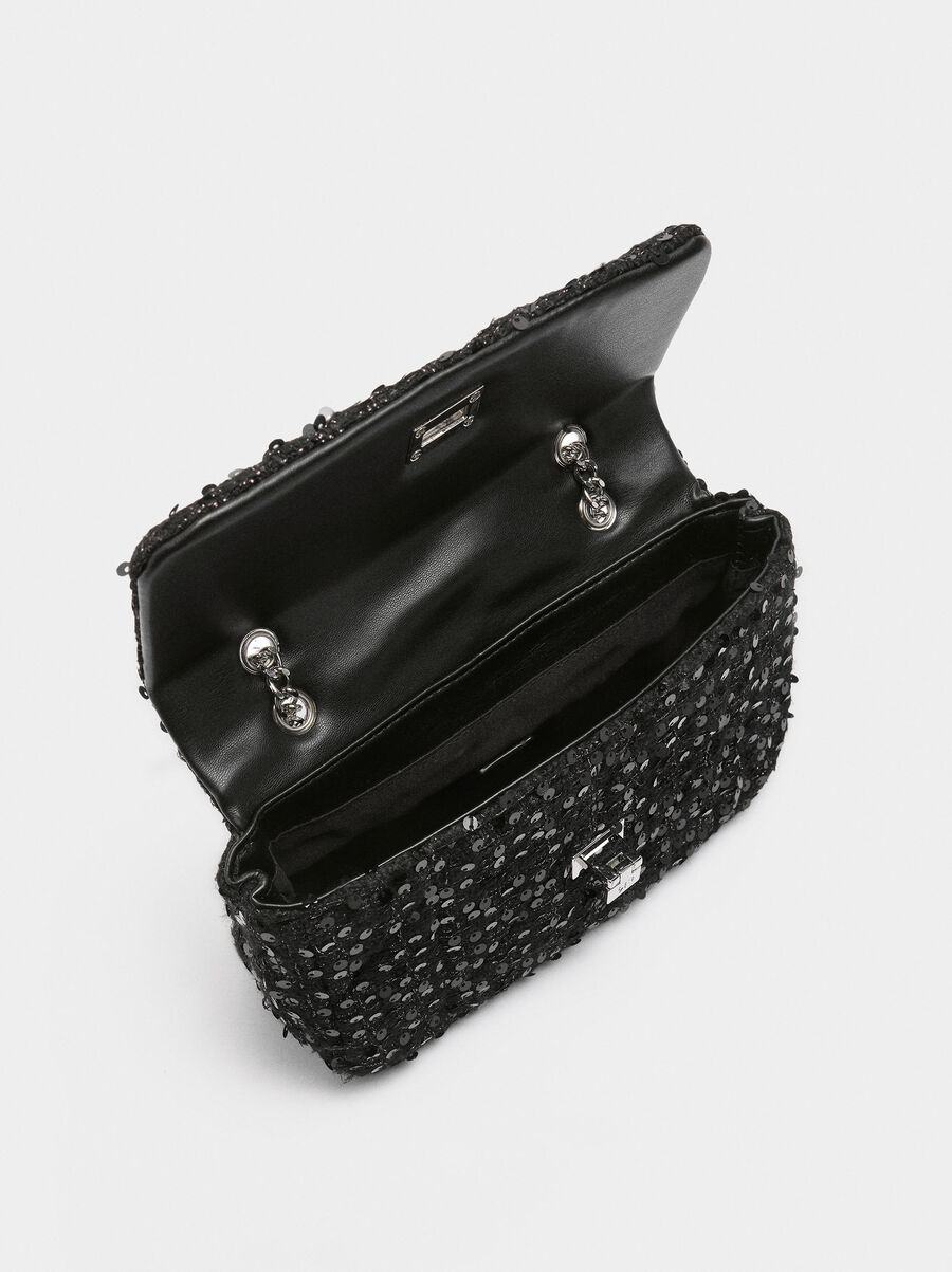 Bolso de hombro tweed