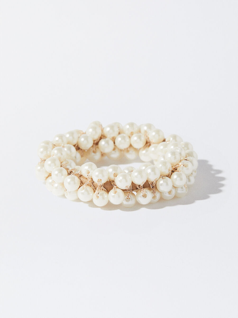 Scrunchie with pearls