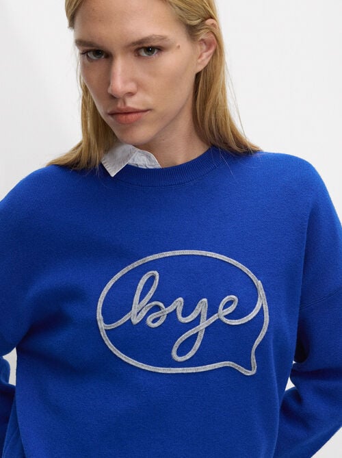 Jersey de punto con bordado