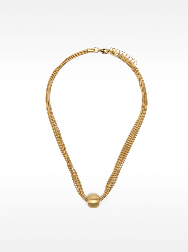 Short golden necklace