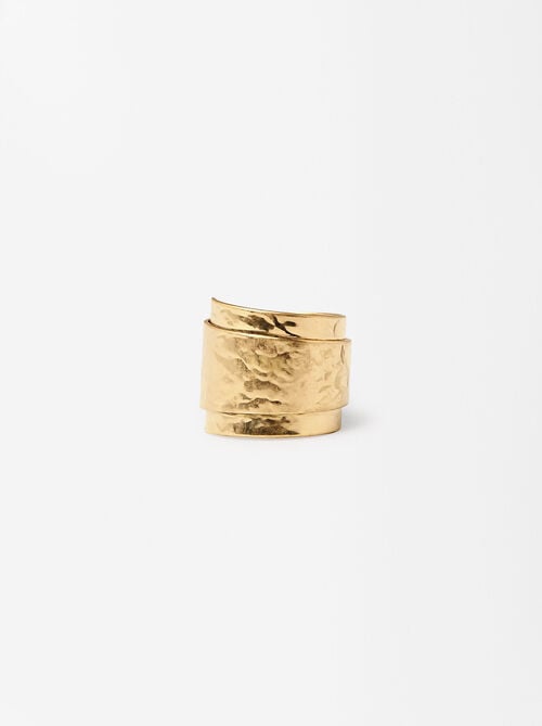 Goldener Ring Mit Textur