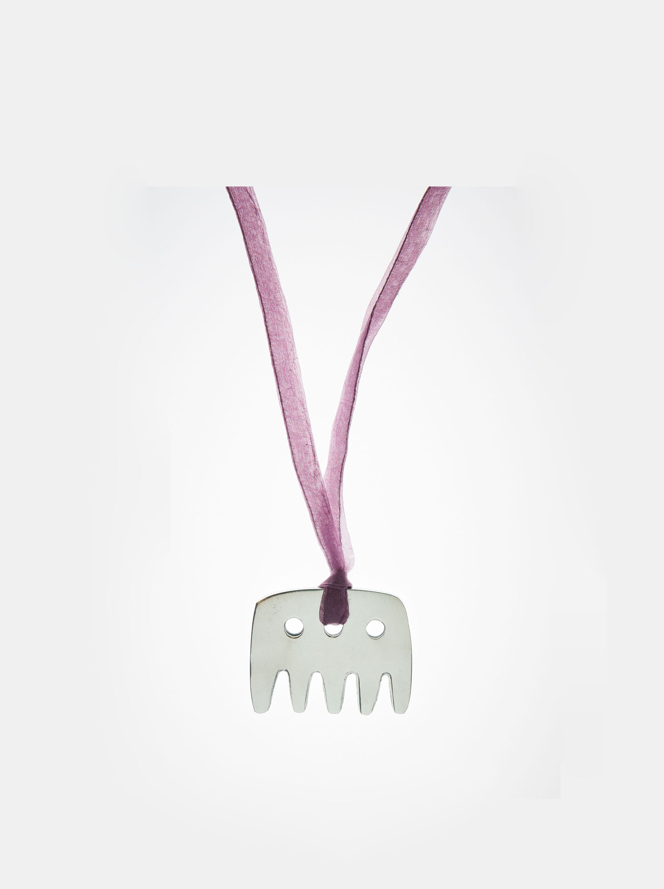 Necklace with a cord and a toothed pendant image number 5.0