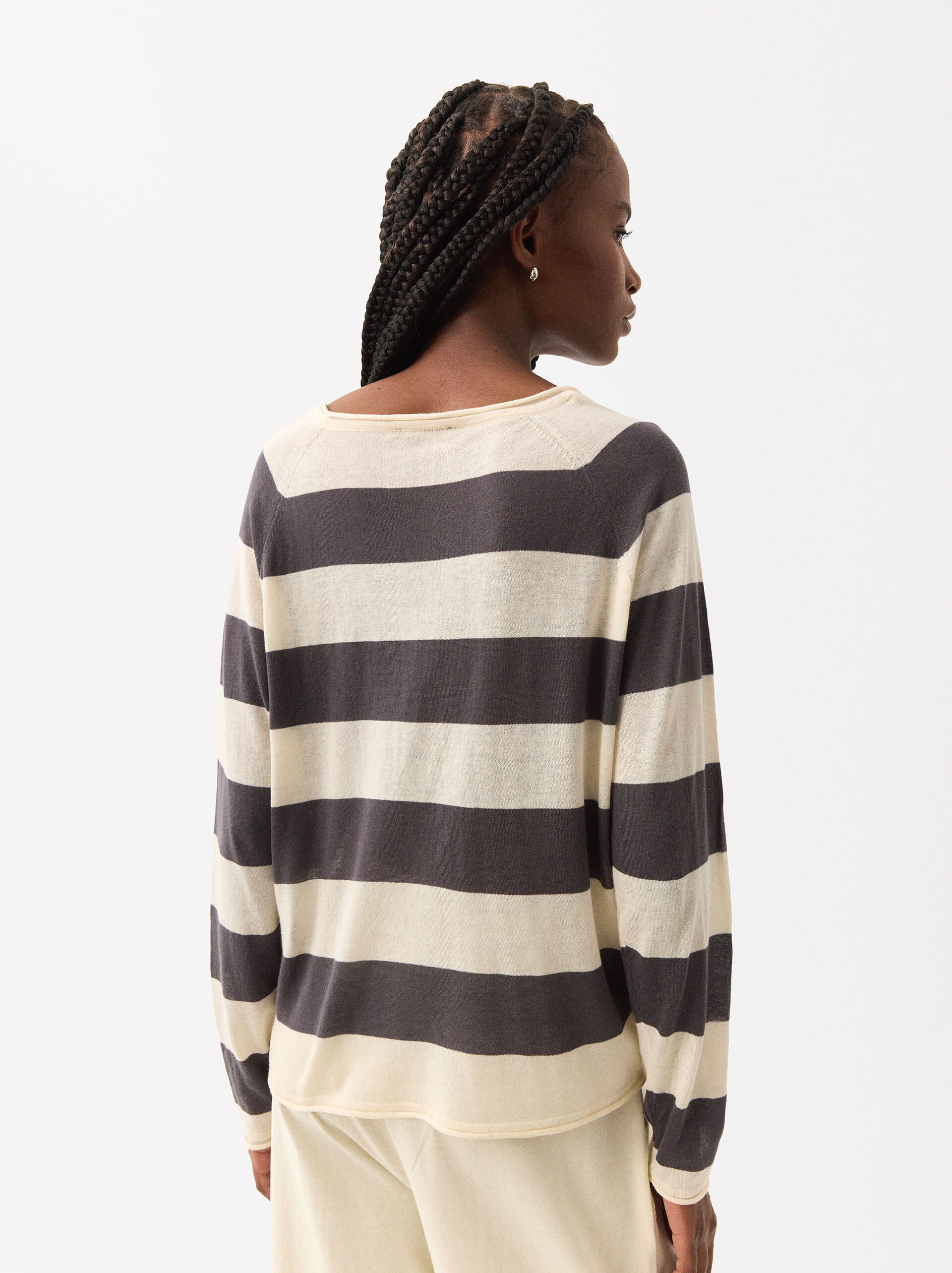 Pullover In Maglia A Righe image number 3.0