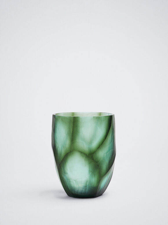 Glass Vase, Green, hi-res