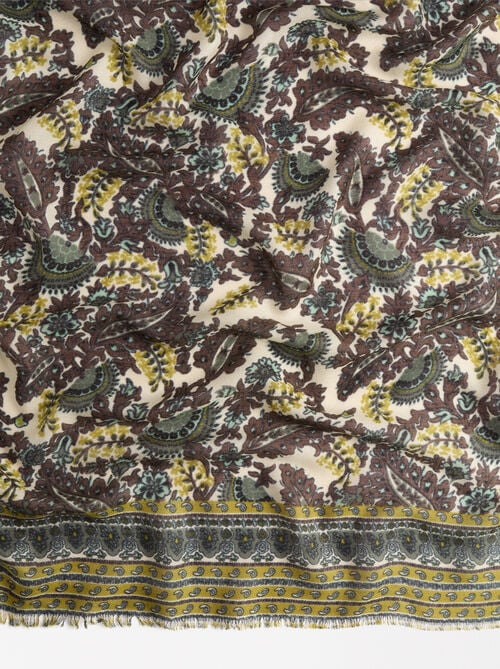 Pañuelo de lana estampado