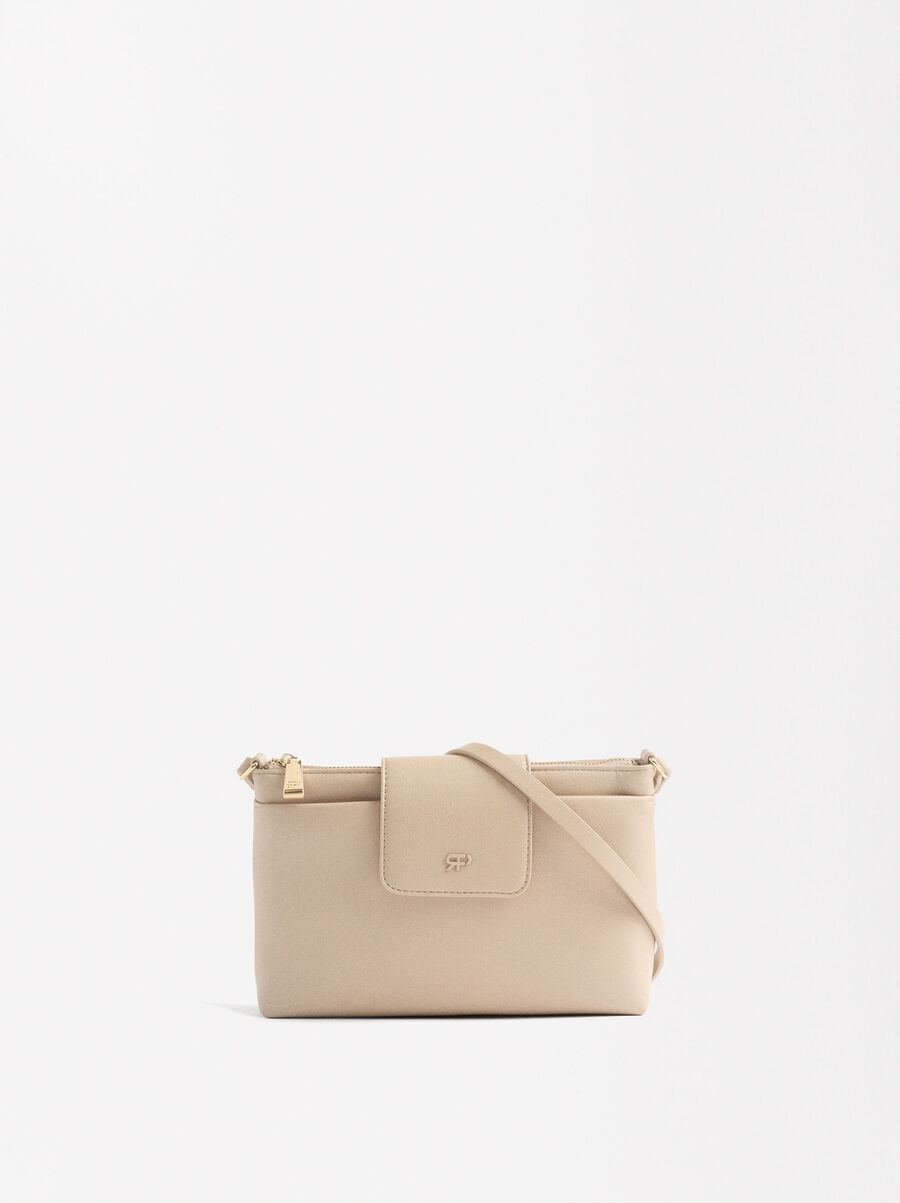 Sac en bandoulière avec effet craquelé
