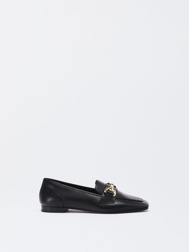 Leather Loafers With Buckle image number 0.0