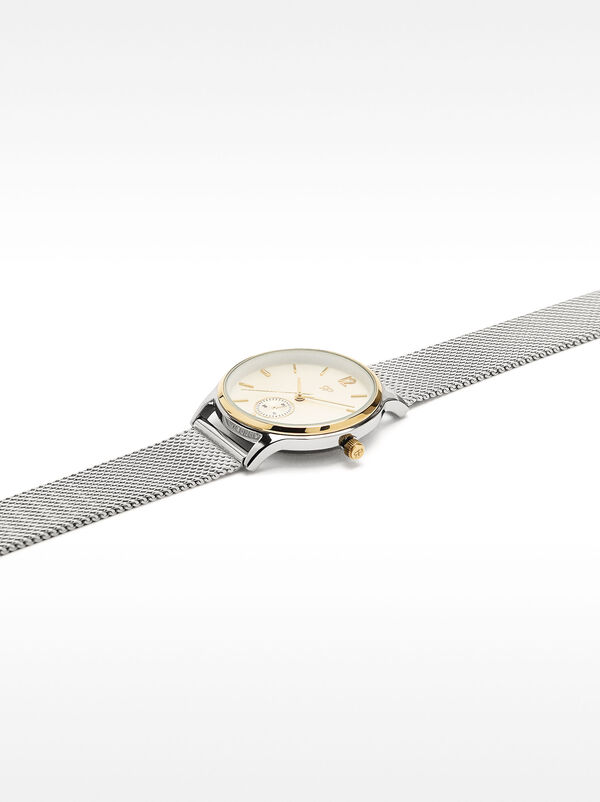 Watch with stainless steel mesh strap