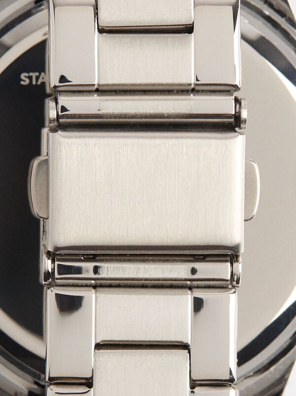 Watch with stainless steel wristband