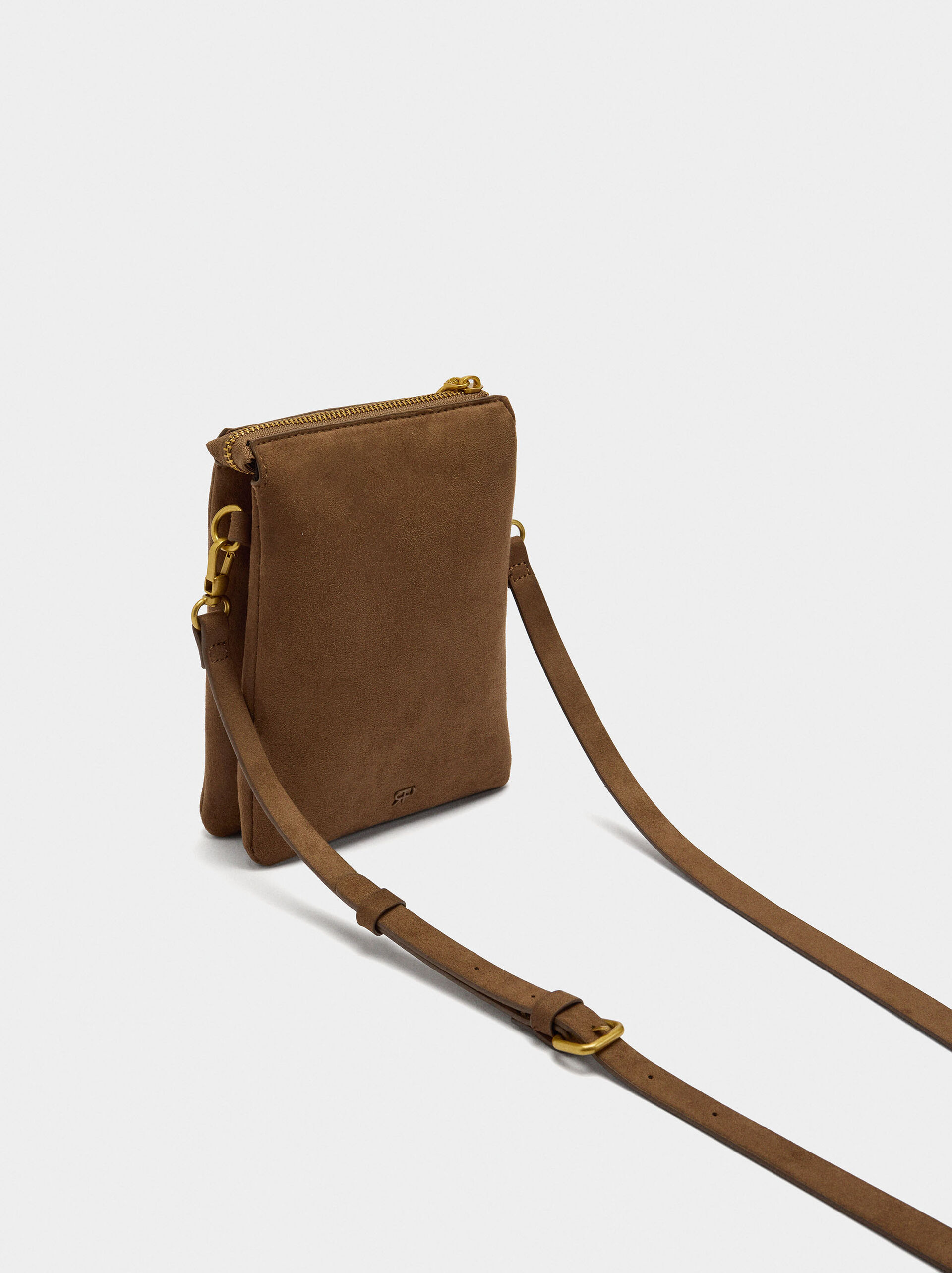 Crossbody bag with texture and studs image number 2.0