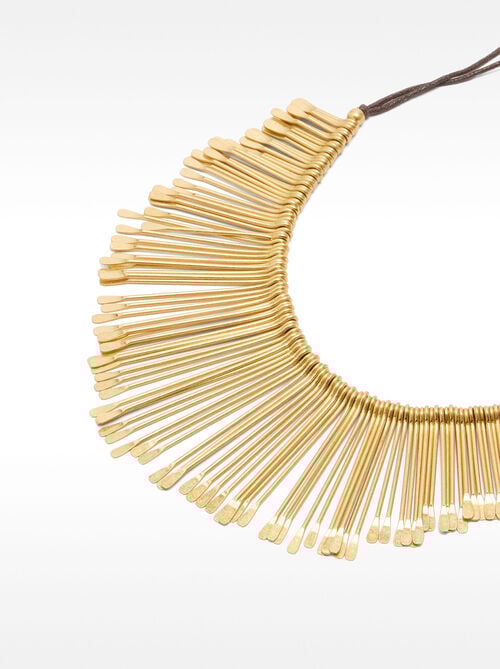 Maxi short necklace with bars