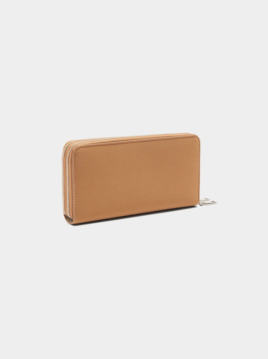 Soft texture wallet with zipper