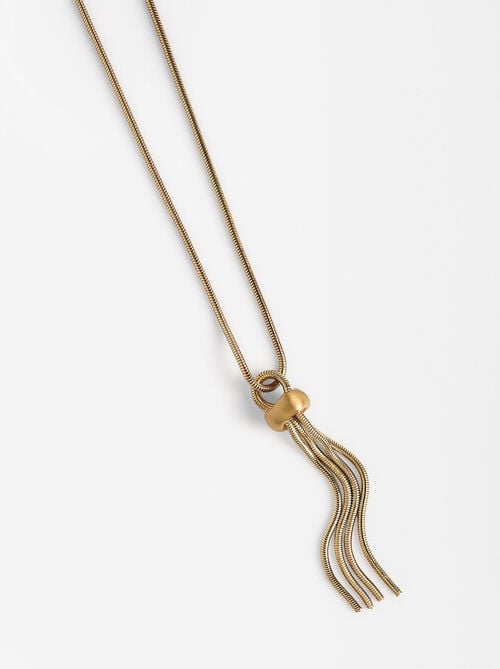 Collar largo de cadena de serpiente